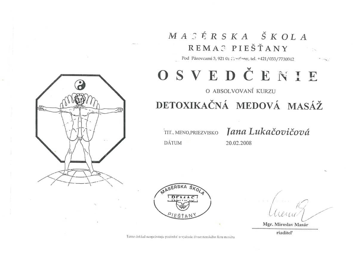 Detoxikačná medová masáž