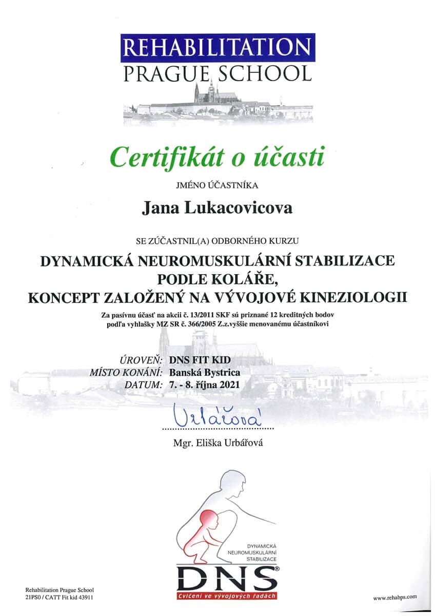 Dynamická neuromuskulární stabilizace podle Koláře — DNS Fit Kid