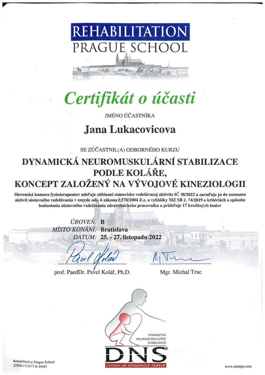 Dynamická neuromuskulární stabilizace podle Koláře — úroveň B