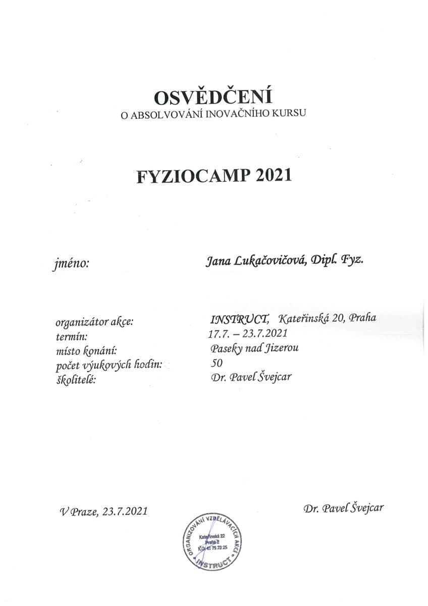 Fyziocamp 2021