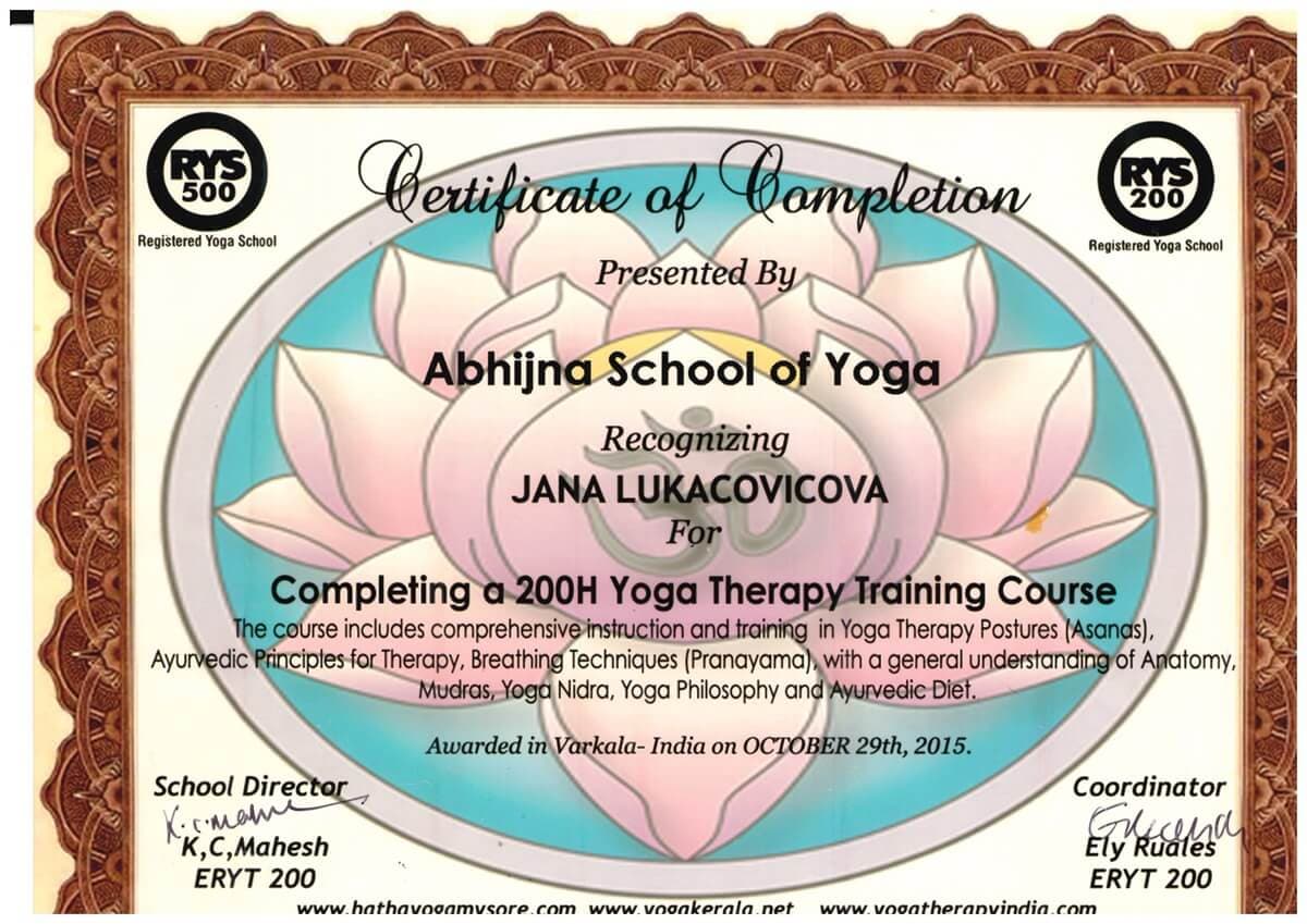 200H Yoga Therapy Training Course
